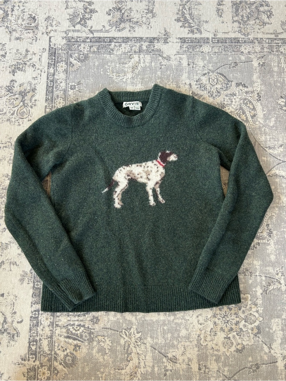 Orvis Forest Green Crewneck Sweater